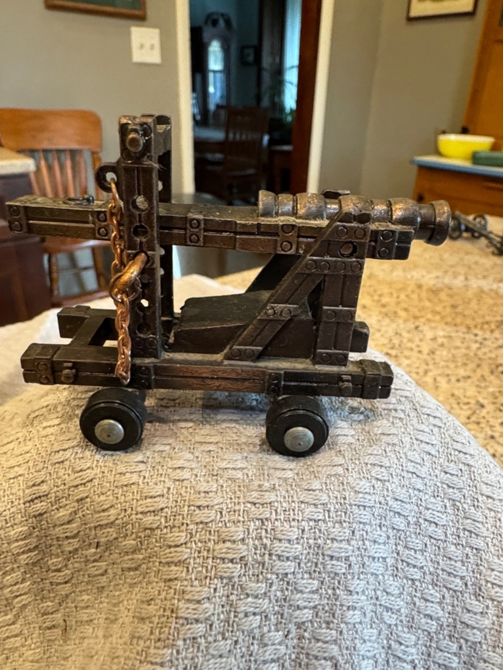 Decorative Metal Cast Catapult Accent in Bronze Finish Pencil Sharpener